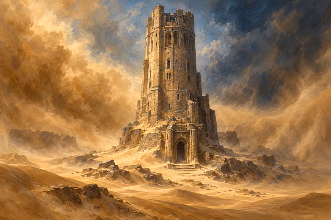 Bolivar Tower revealed amid a sandstorm