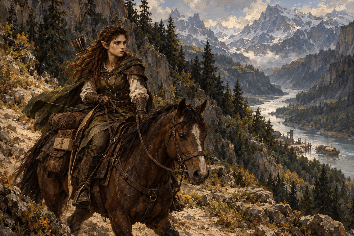 Alice carries the second delivery into the mountain pass