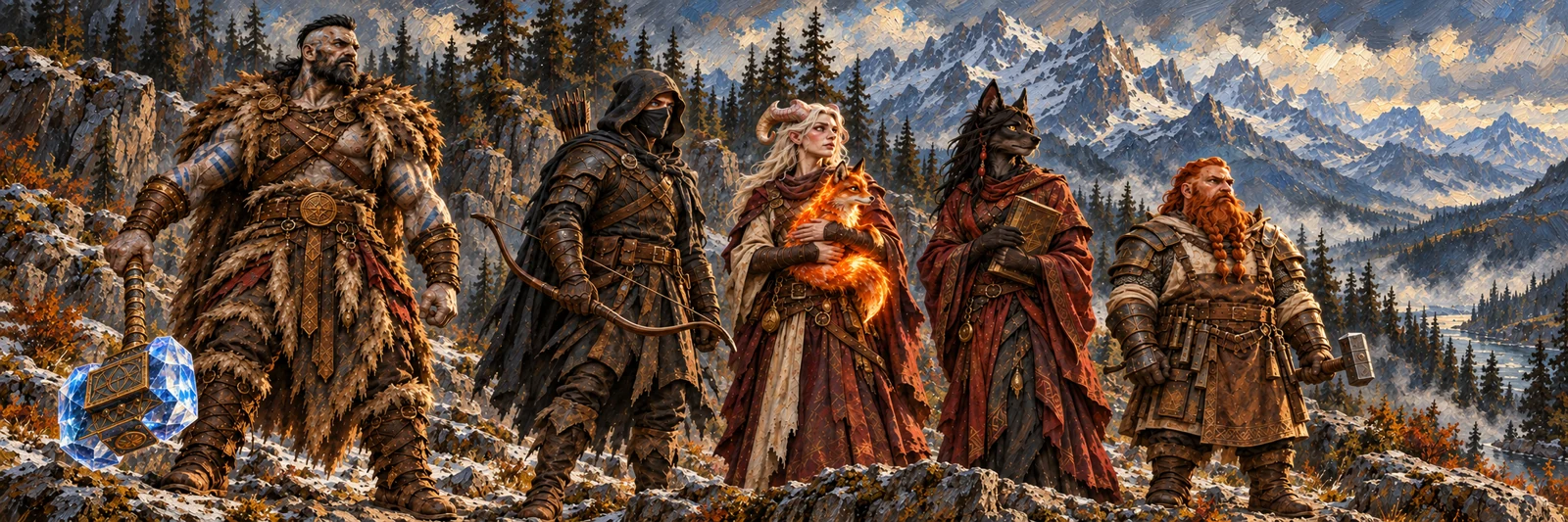 The Beacons of Hope: Bane, Kael, Maz, Raven and Kaldras